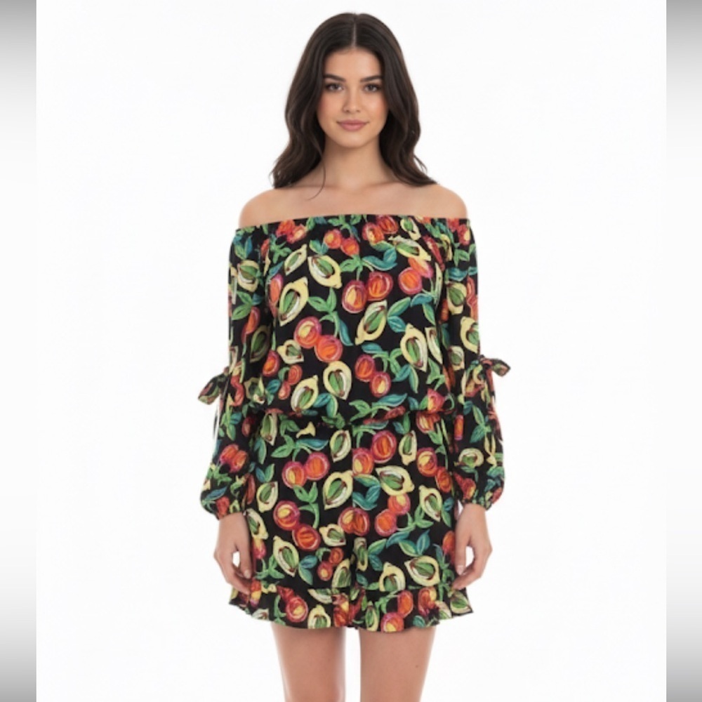 Voom By Joy Han Fruit Print Size Medium Romper